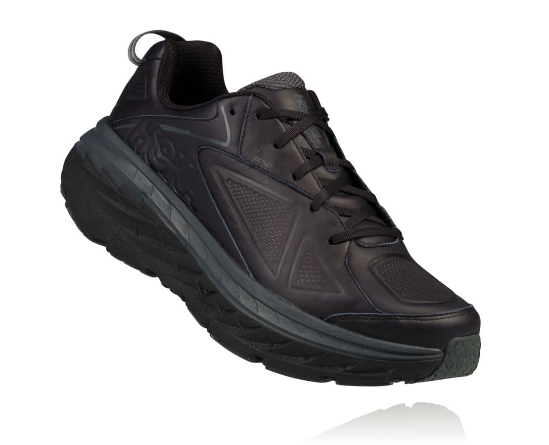 Pantofi De Mers Hoka One One Bondi Piele Barbati - Negrii | Romania MZOJ68147